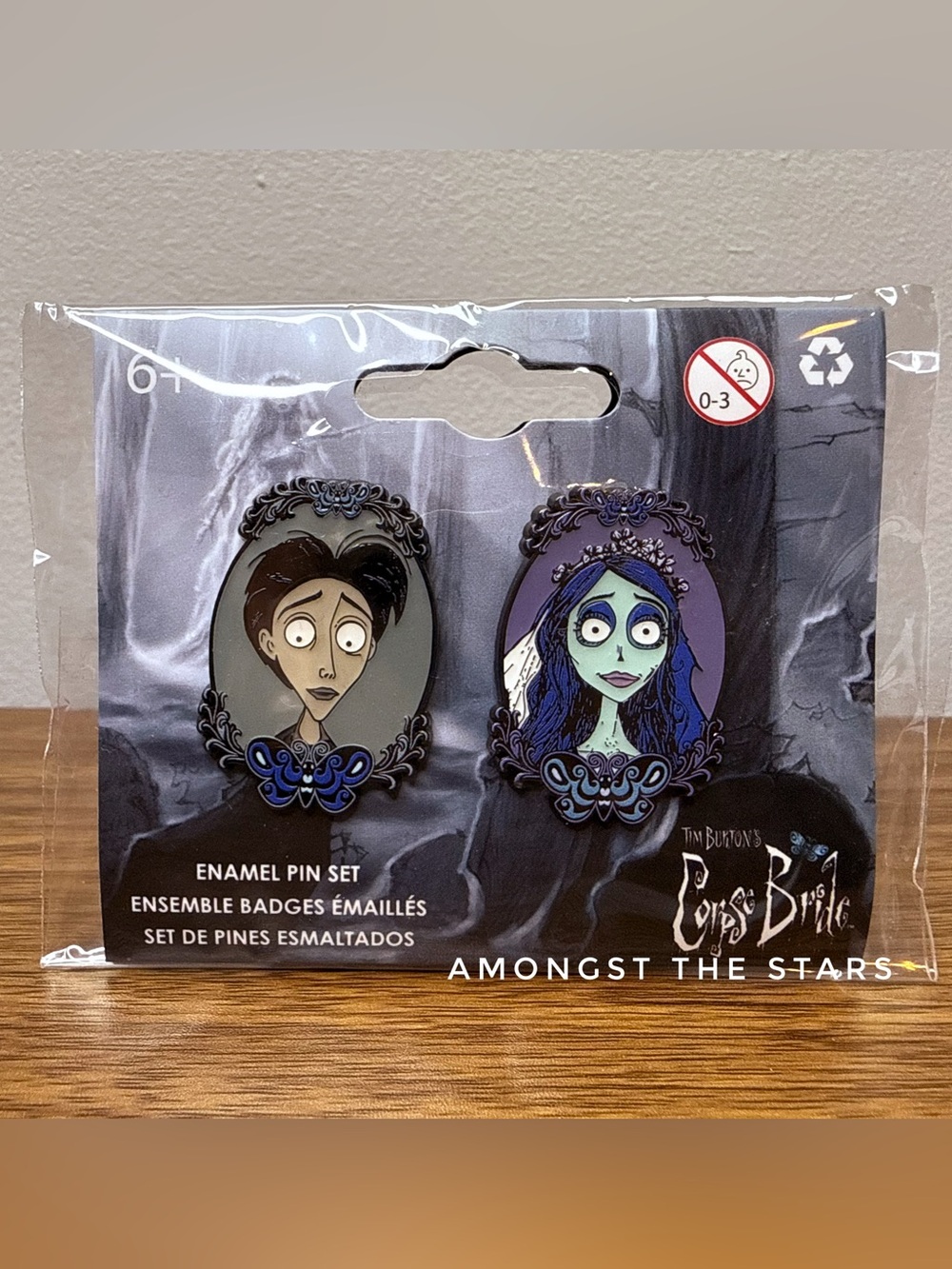 Loungefly Tim Burton’s Corpse Bride Victor & Emily Portrait 2 Enamel Pin Set